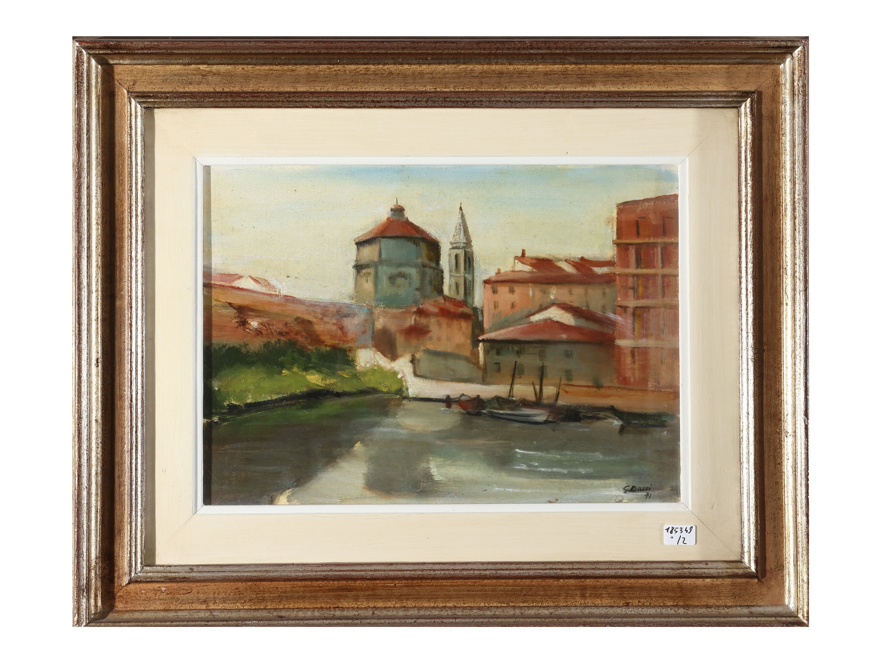 G. Ducci, Veduta di Livorno - Paesaggio, olio su tela