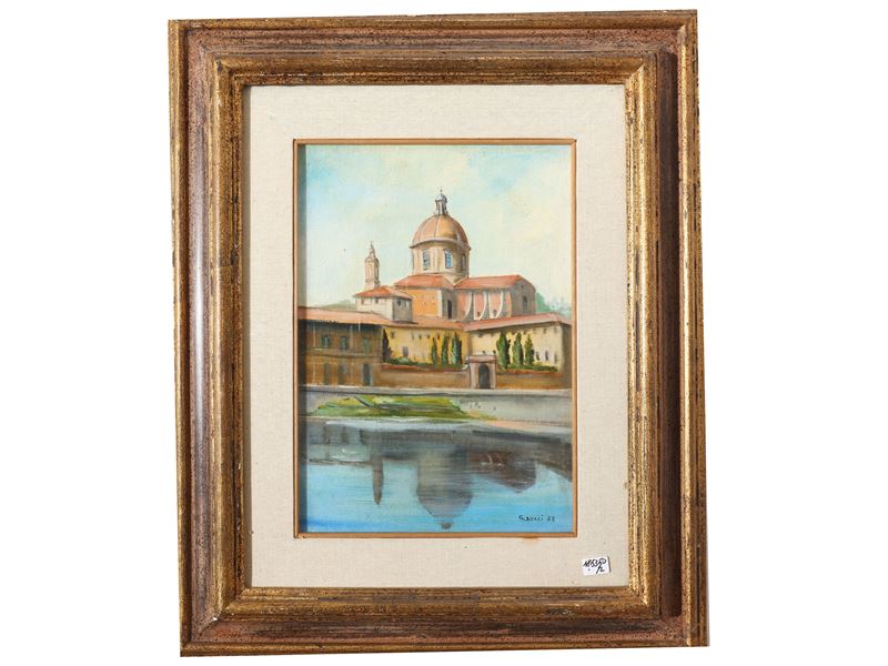 G. Ducci, Veduta della Chiesa del Cestello - Paesaggio