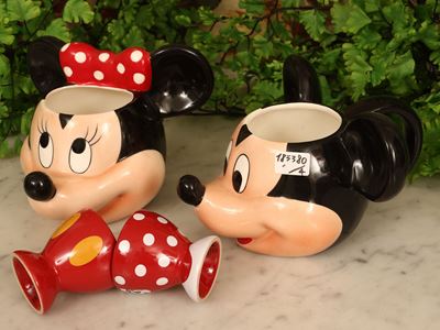 Set da colazione in ceramica decorata con Topolino e Minnie