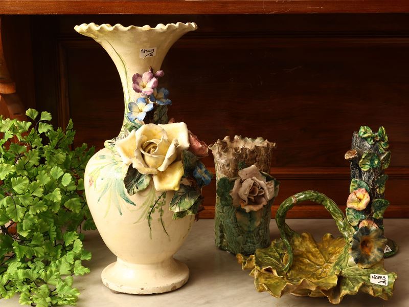 Accessori Barbotine in ceramica policroma