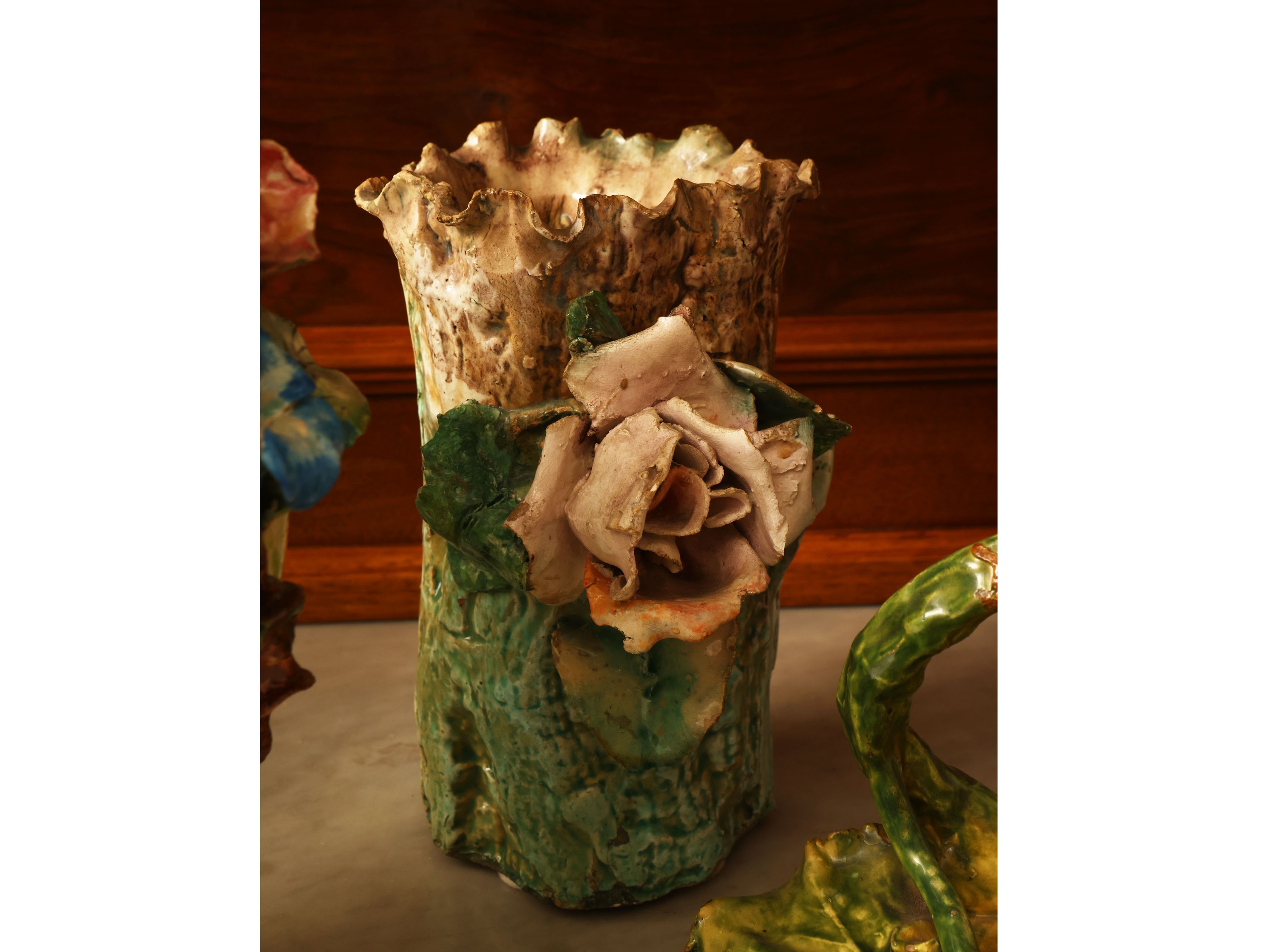 Accessori Barbotine in ceramica policroma