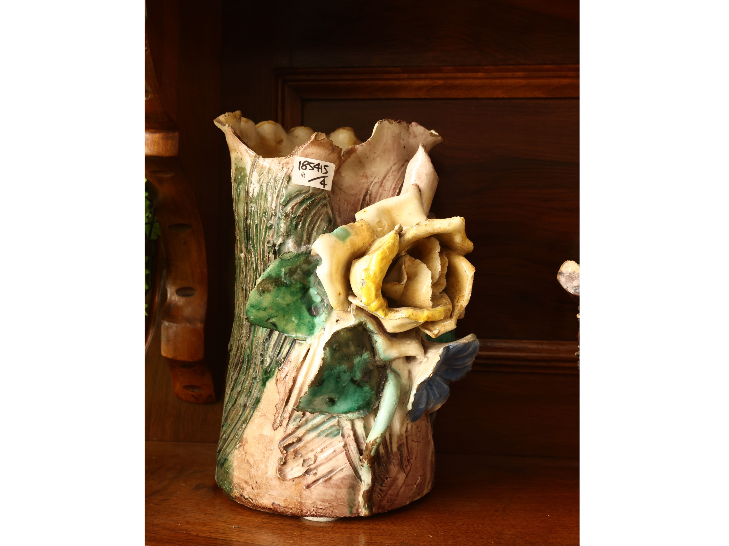 Accessori Barbotine in ceramica policroma, inizio del XX secolo
