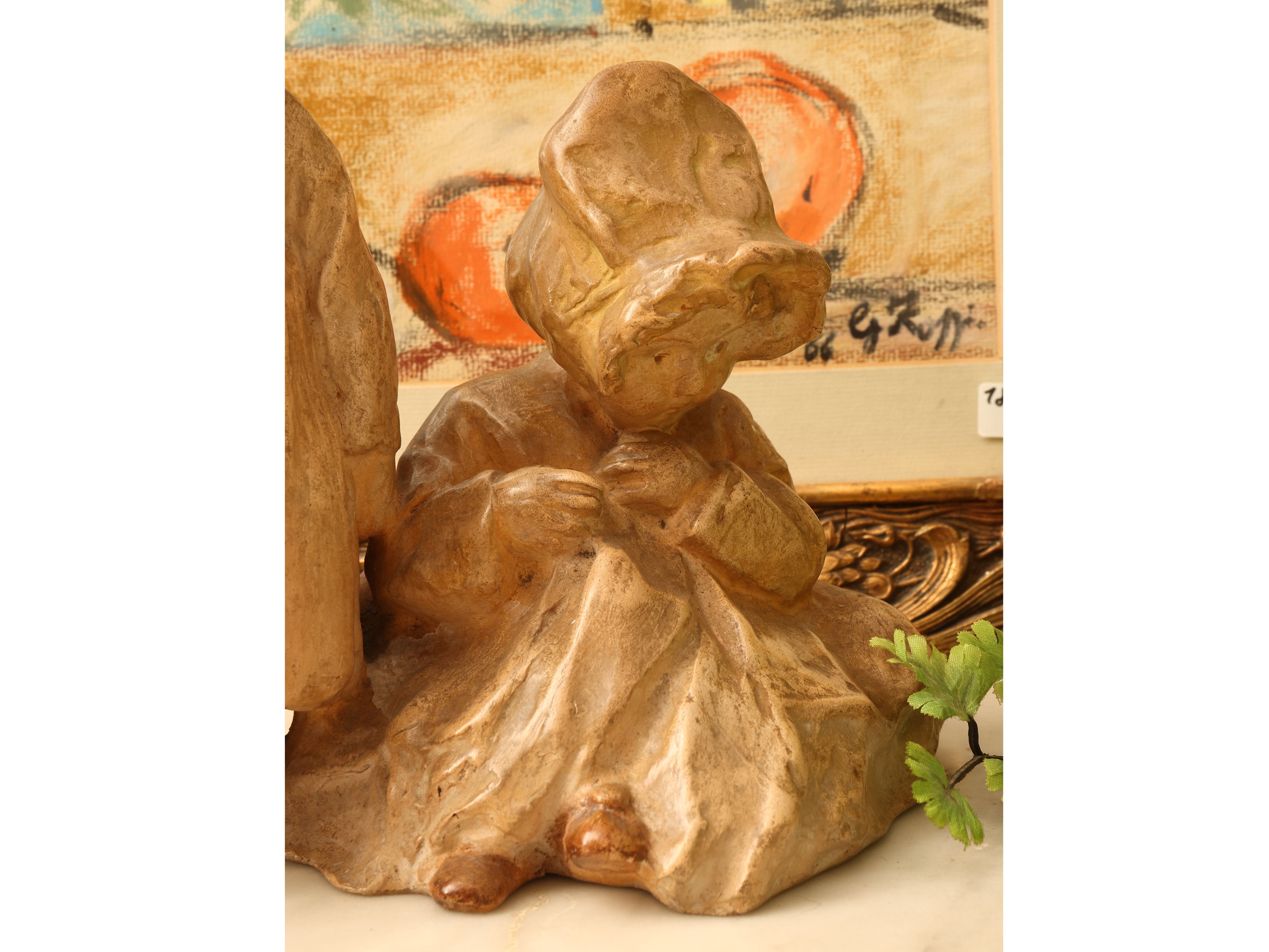 Manifattura di Signa, Gruppo in terracotta raffigurante due bambine