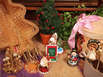 Oggetti decorativi, Candele natalizie in valigetta tartan