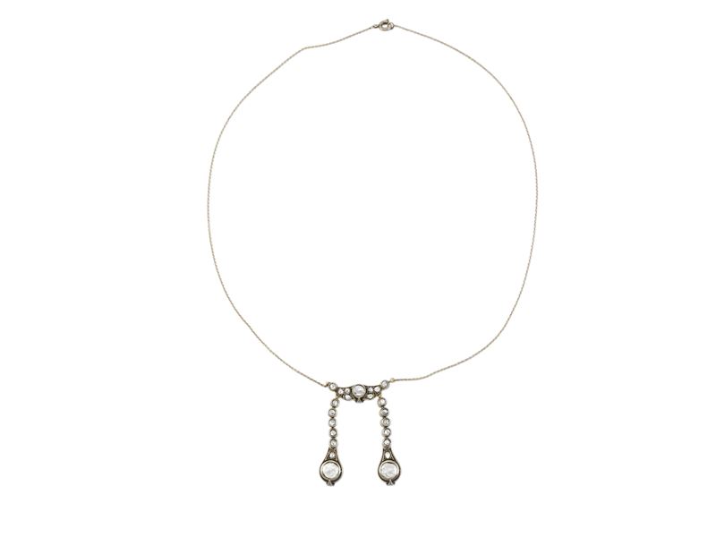 Collana in argento diamanti