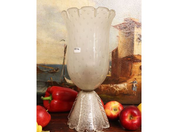 Table lamp in colorless glass, Barovier 1947