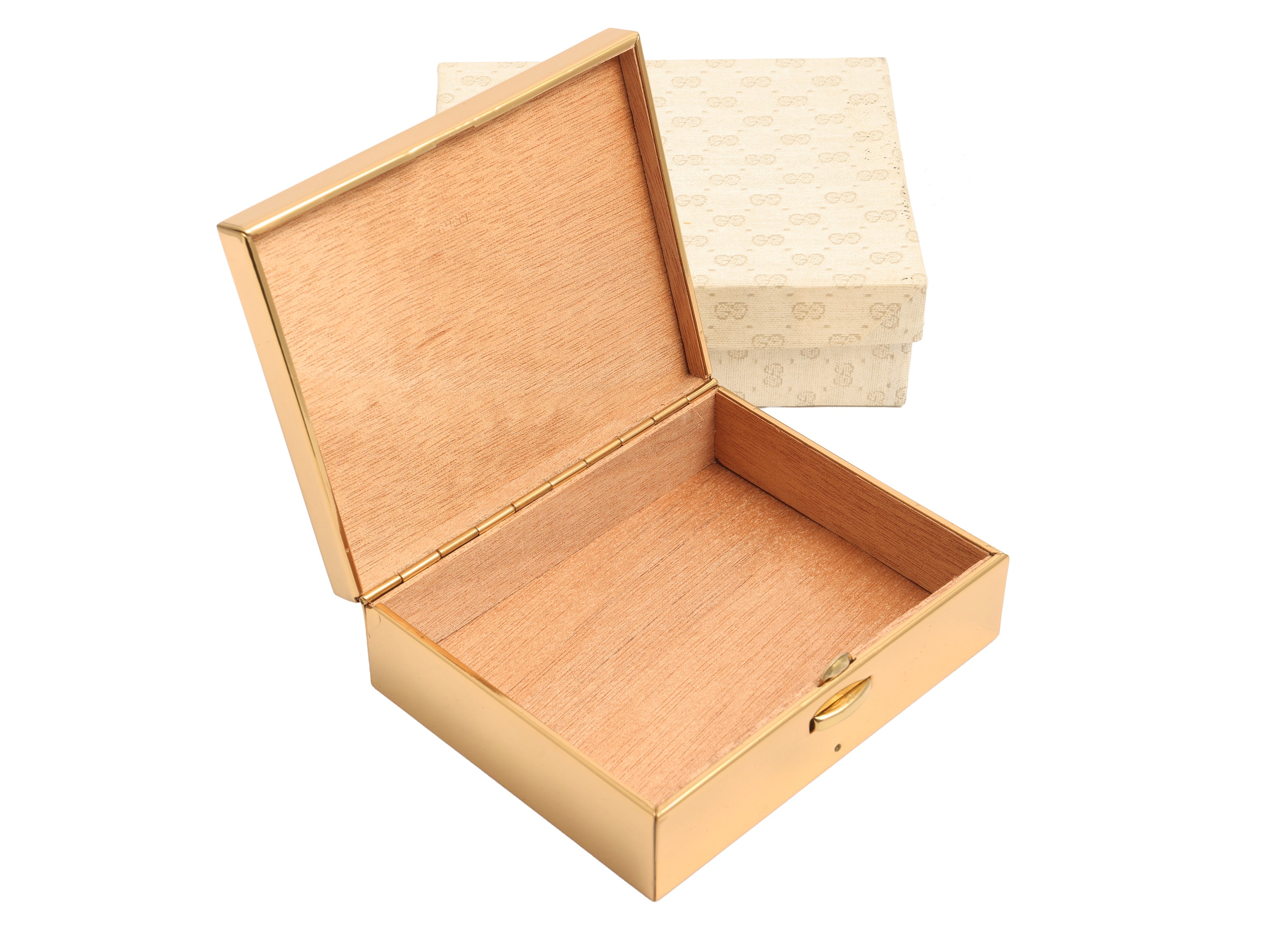 Gucci - Portasigarette con coperchio in lacca con finiture dorate