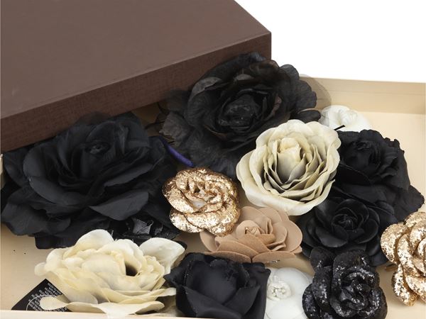 Rose decorative in tessuto