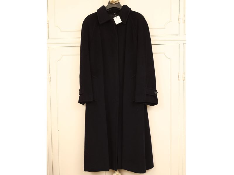 Cappotto blu in lana merinos, Marina Rinaldi