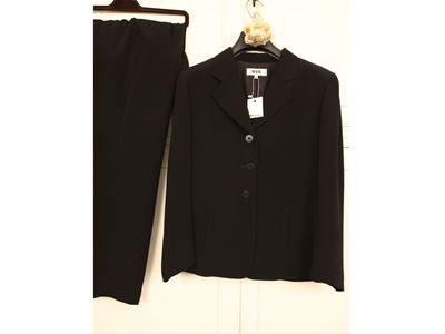 Mani - Tailleur Pantaloni Misto Seta Nera