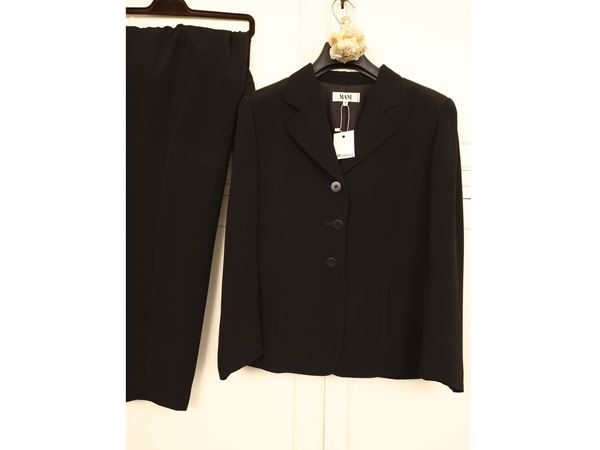 Mani - Tailleur pantaloni misto seta nera