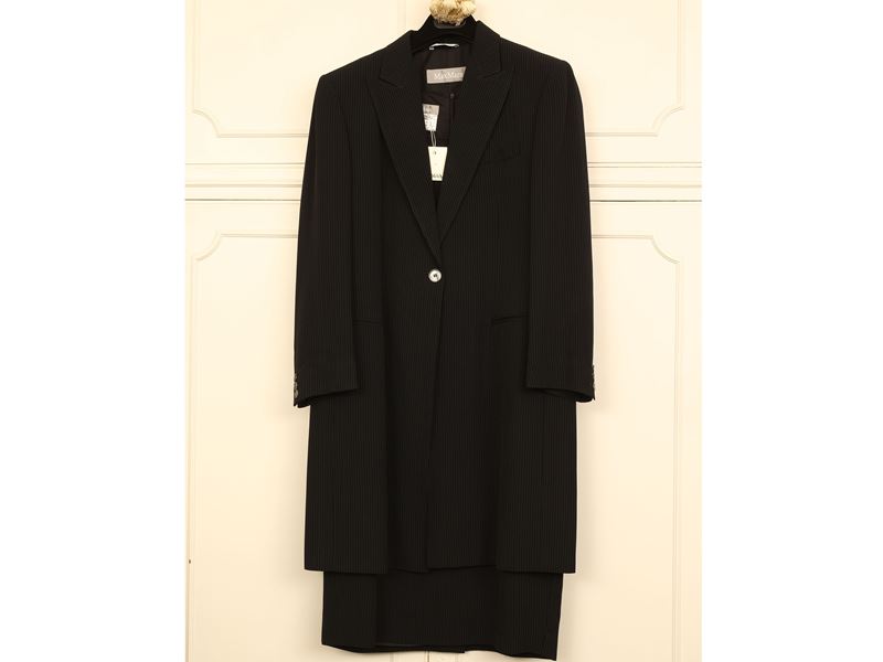 Max Mara - Completo Gessato in Cotone e Viscosa