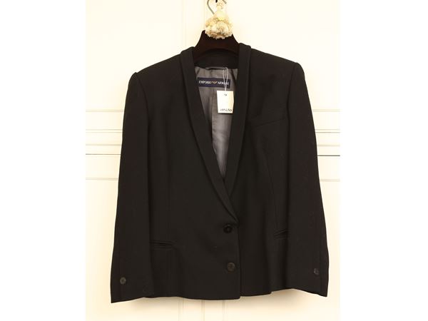 Emporio Armani - Giacca in lana nera