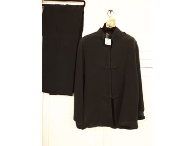 Completo Casual in Seta Nera