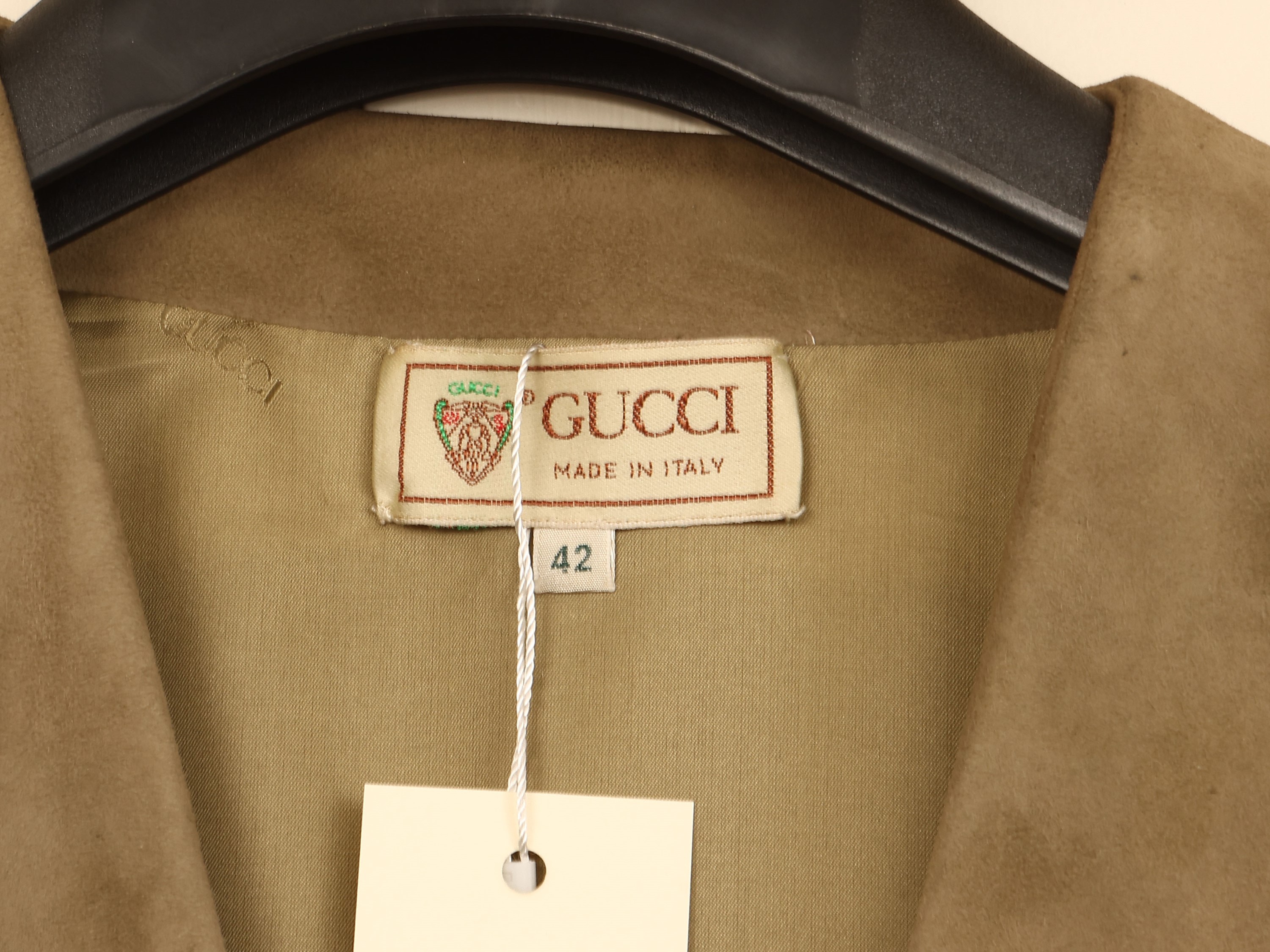 Gucci - Giacca lunga in renna beige