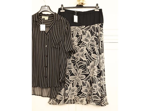 Gucci - Composé in seta bianca e nera