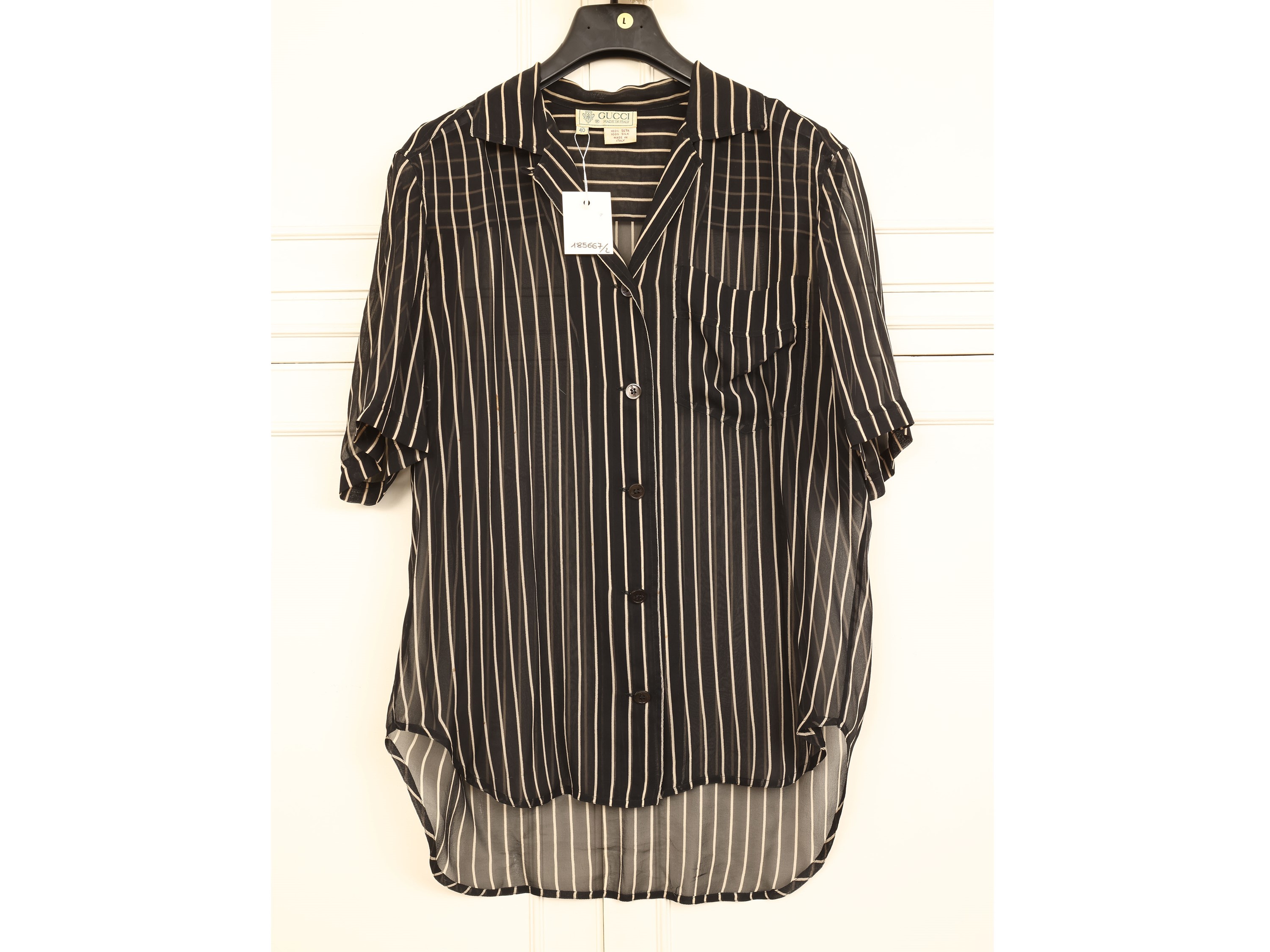 Gucci - Composé in seta bianca e nera