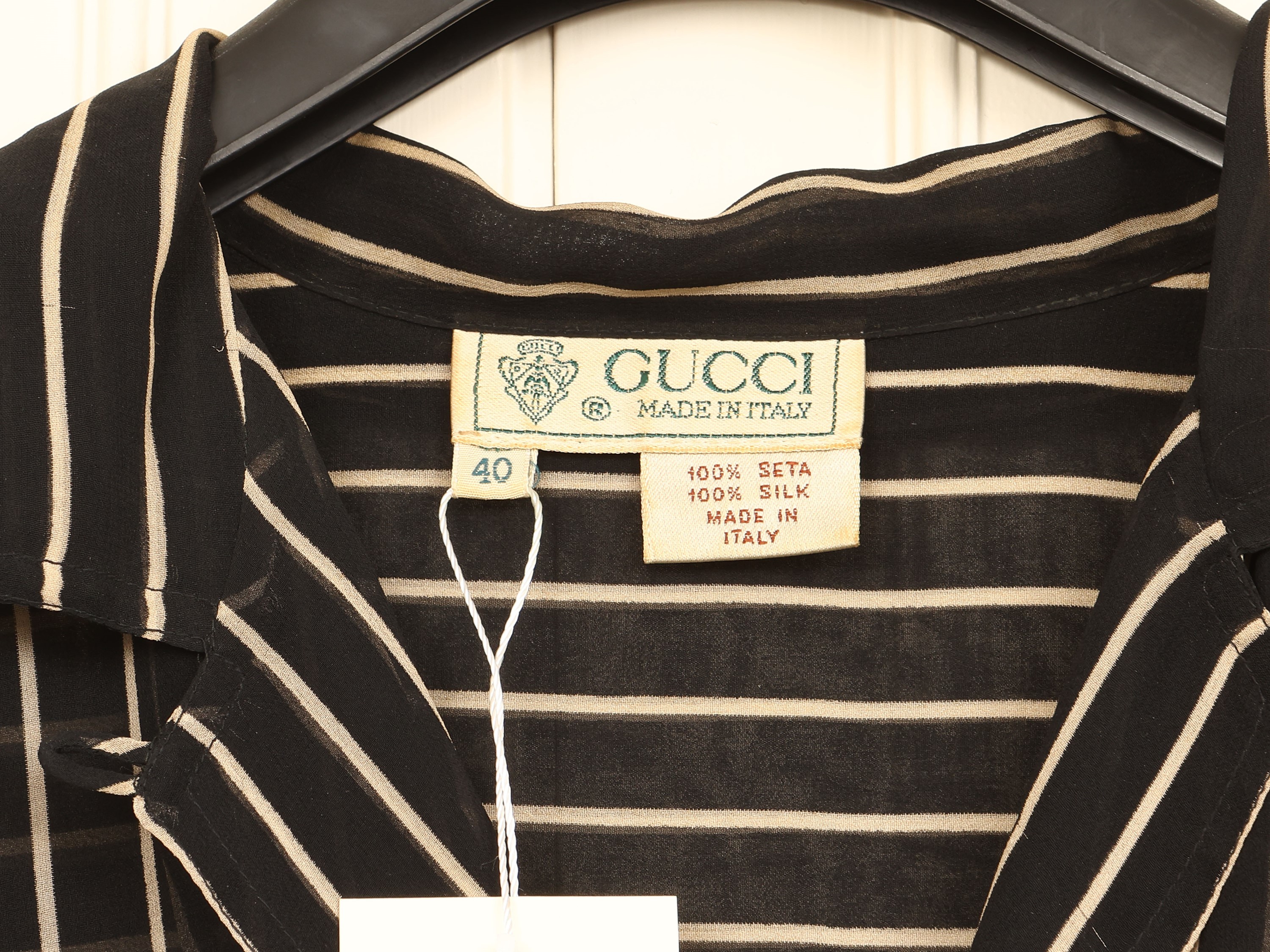 Gucci - Composé in seta bianca e nera