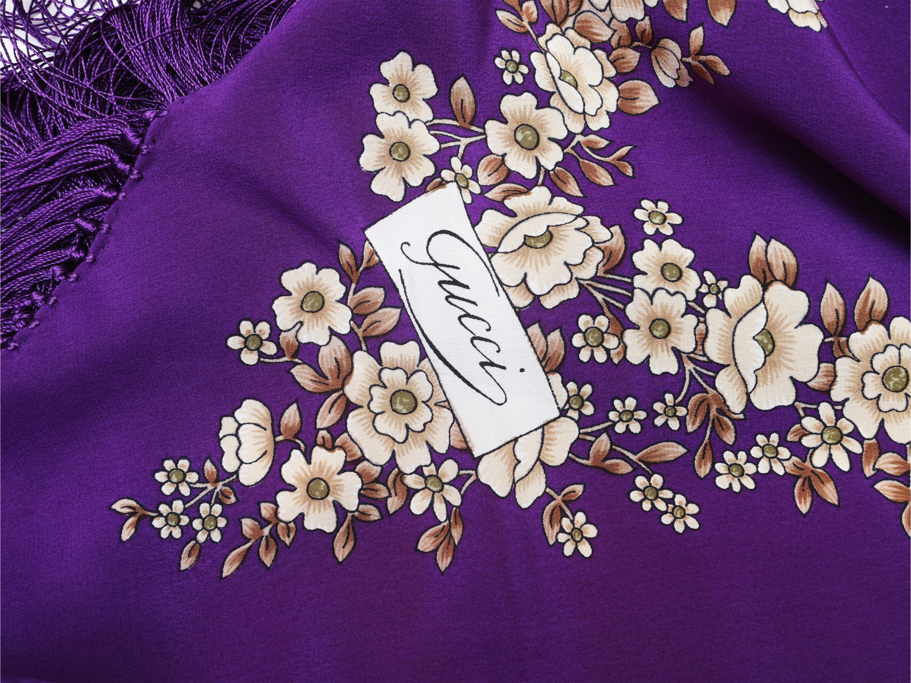 Gucci - Scialle in Seta Viola