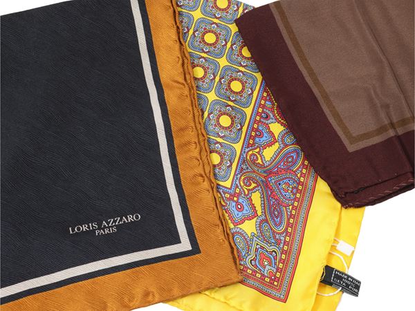 Tre foulard pochette da uomo in seta