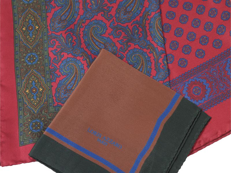 Tre Foulard Pochette da Uomo in Seta
