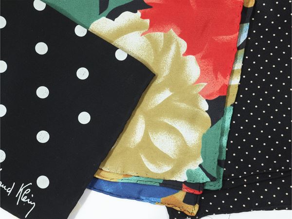 Tre foulard pochette in seta