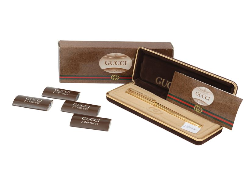 Gucci - Penna stilo in metallo dorato