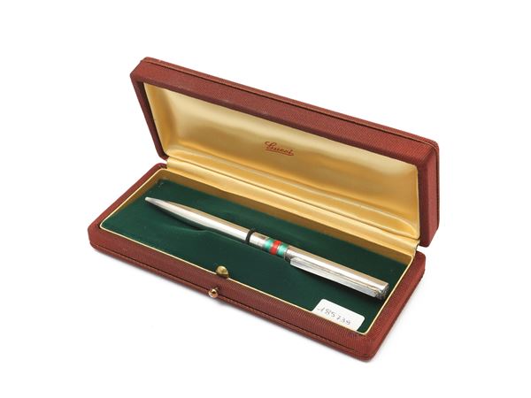 Gucci - Penna a sfera in argento 925  - Asta Guccimania - Maison Bibelot - Casa d'Aste Firenze - Milano