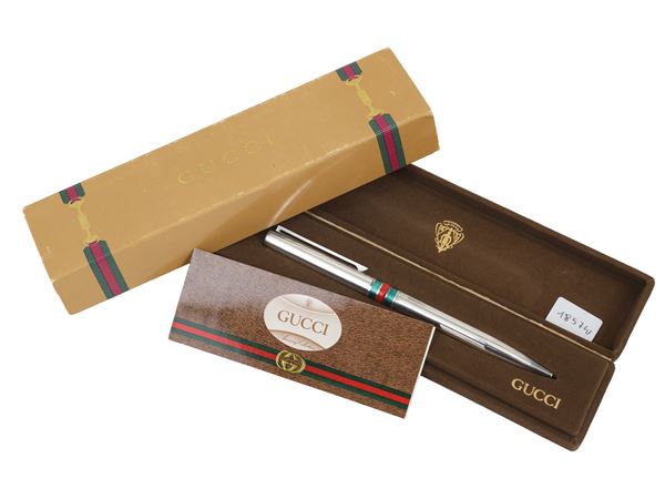 Gucci - Penna a sfera in argento 925  - Asta Guccimania - Maison Bibelot - Casa d'Aste Firenze - Milano