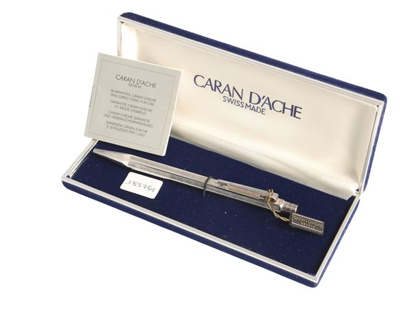 Caran d'Ache - Penna a sfera in argento 800  - Asta Guccimania - Maison Bibelot - Casa d'Aste Firenze - Milano