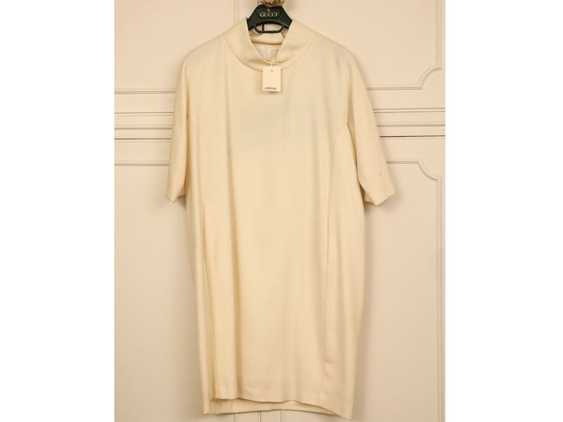 Abito in lana bianco e nero, Paola Cecchi