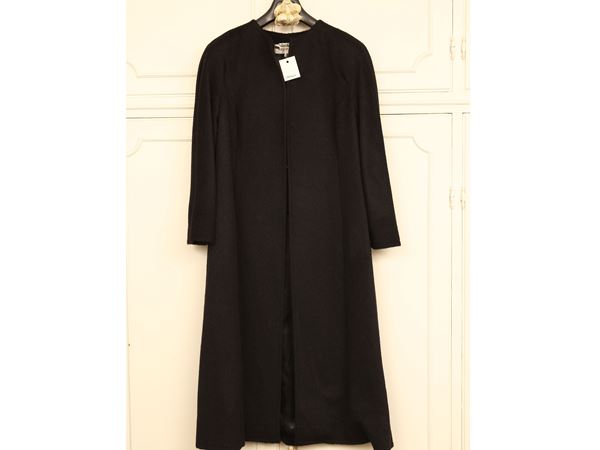 Cappotto nero in alpaca e lana, Beltrami