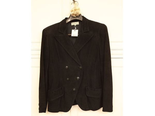 Gucci - Giacca scamosciata nera