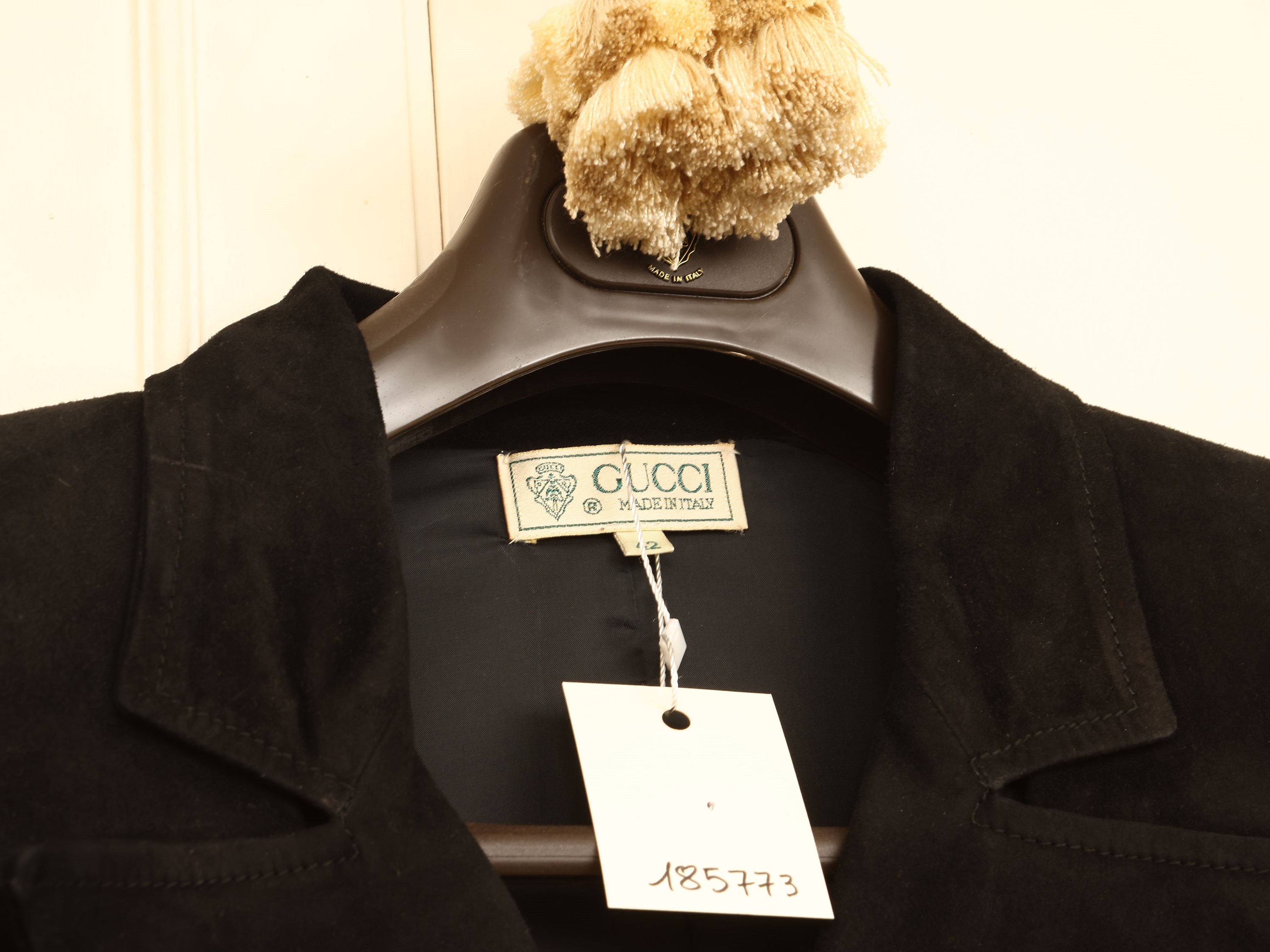 Gucci - Giacca scamosciata nera