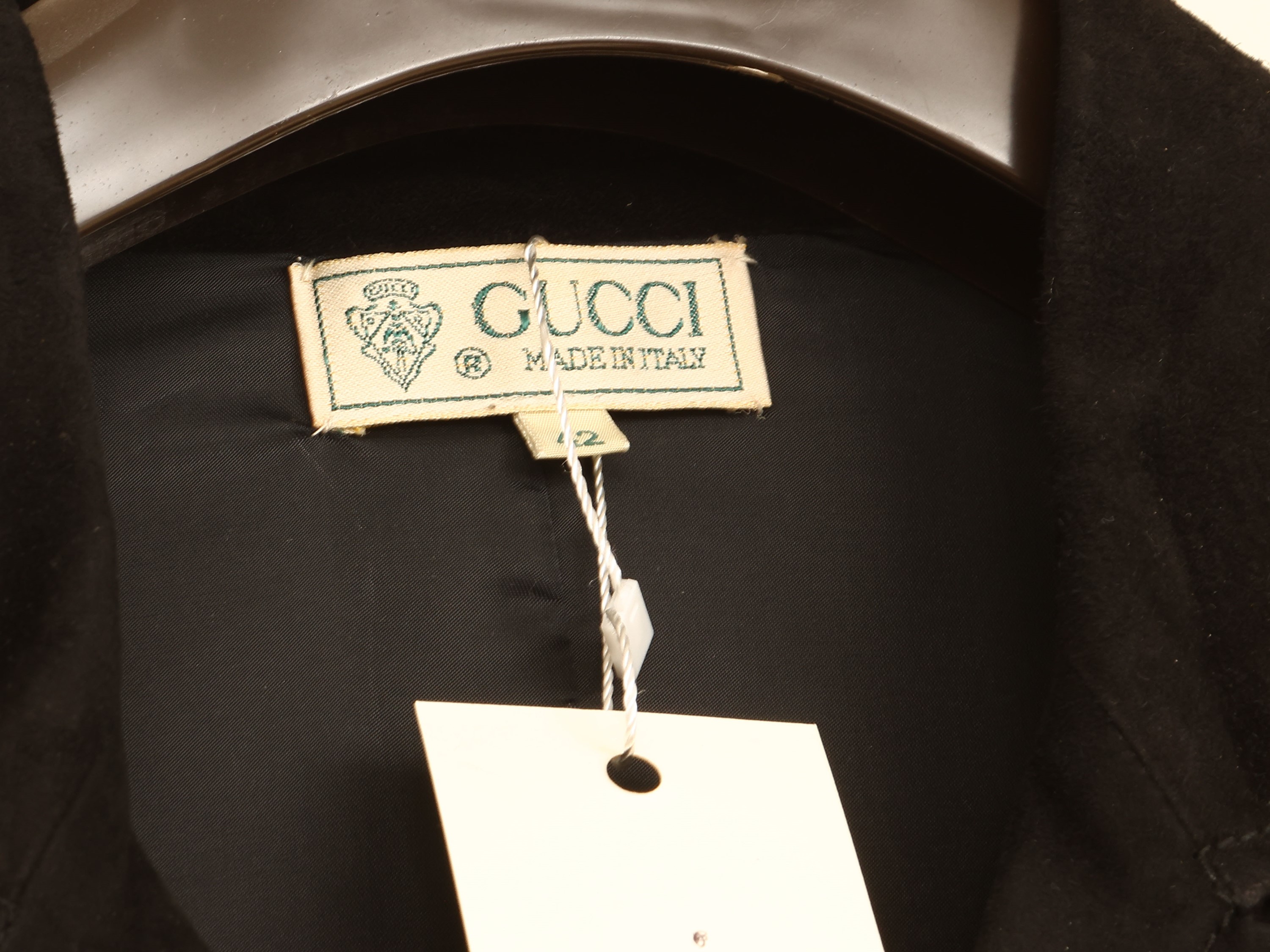 Gucci - Giacca scamosciata nera