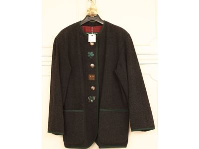 H. Moser, Giacca tirolese marrone con patch applicate