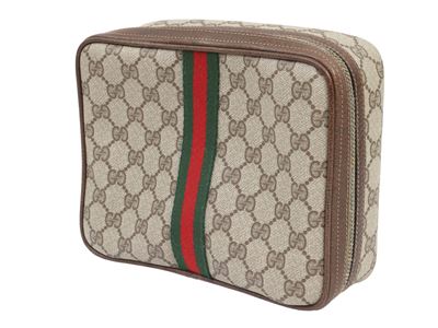 Gucci - Necessaire in Tessuto Gg Marrone