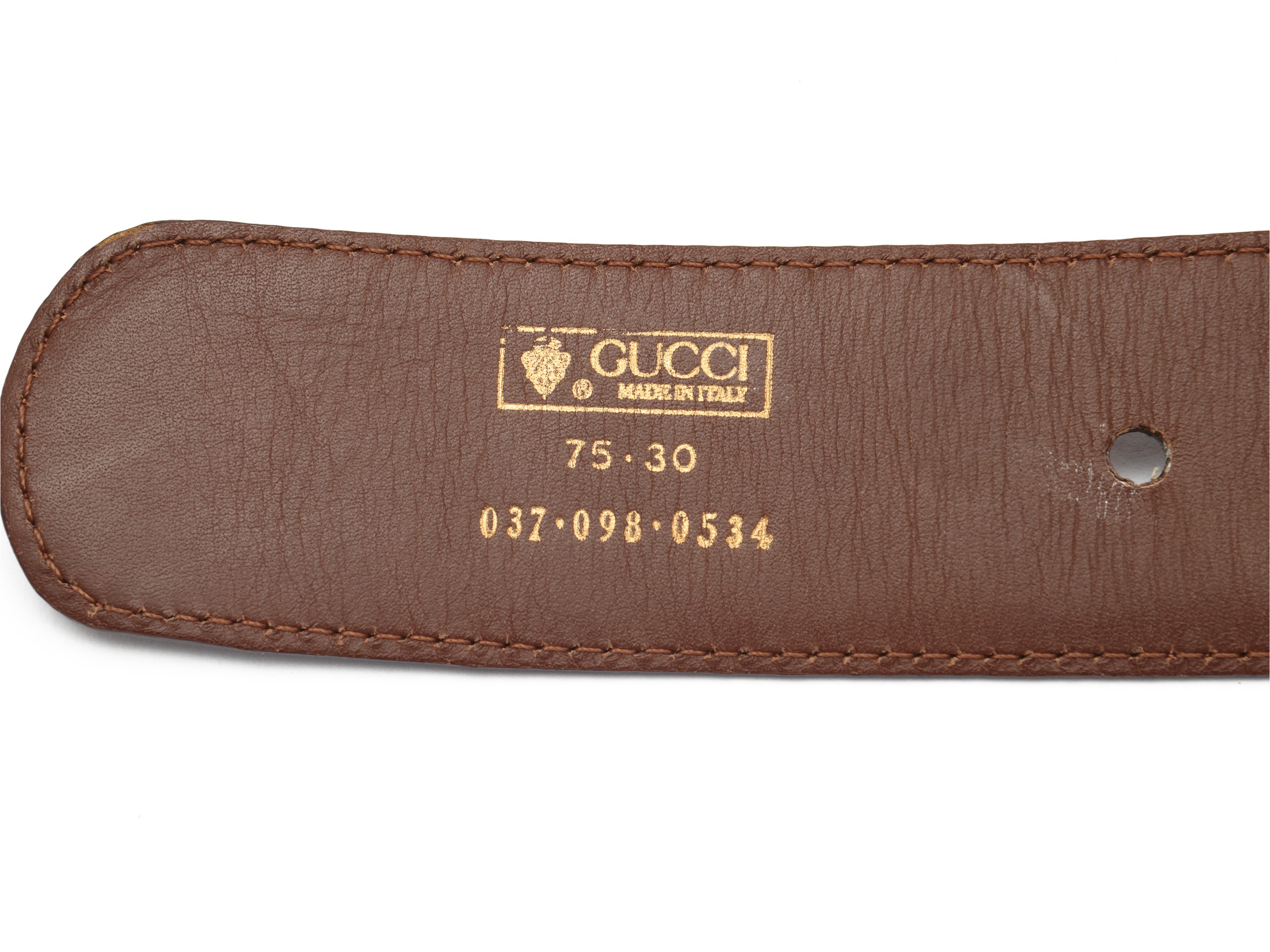 Gucci - Cintura in pelle stampa cocco marrone