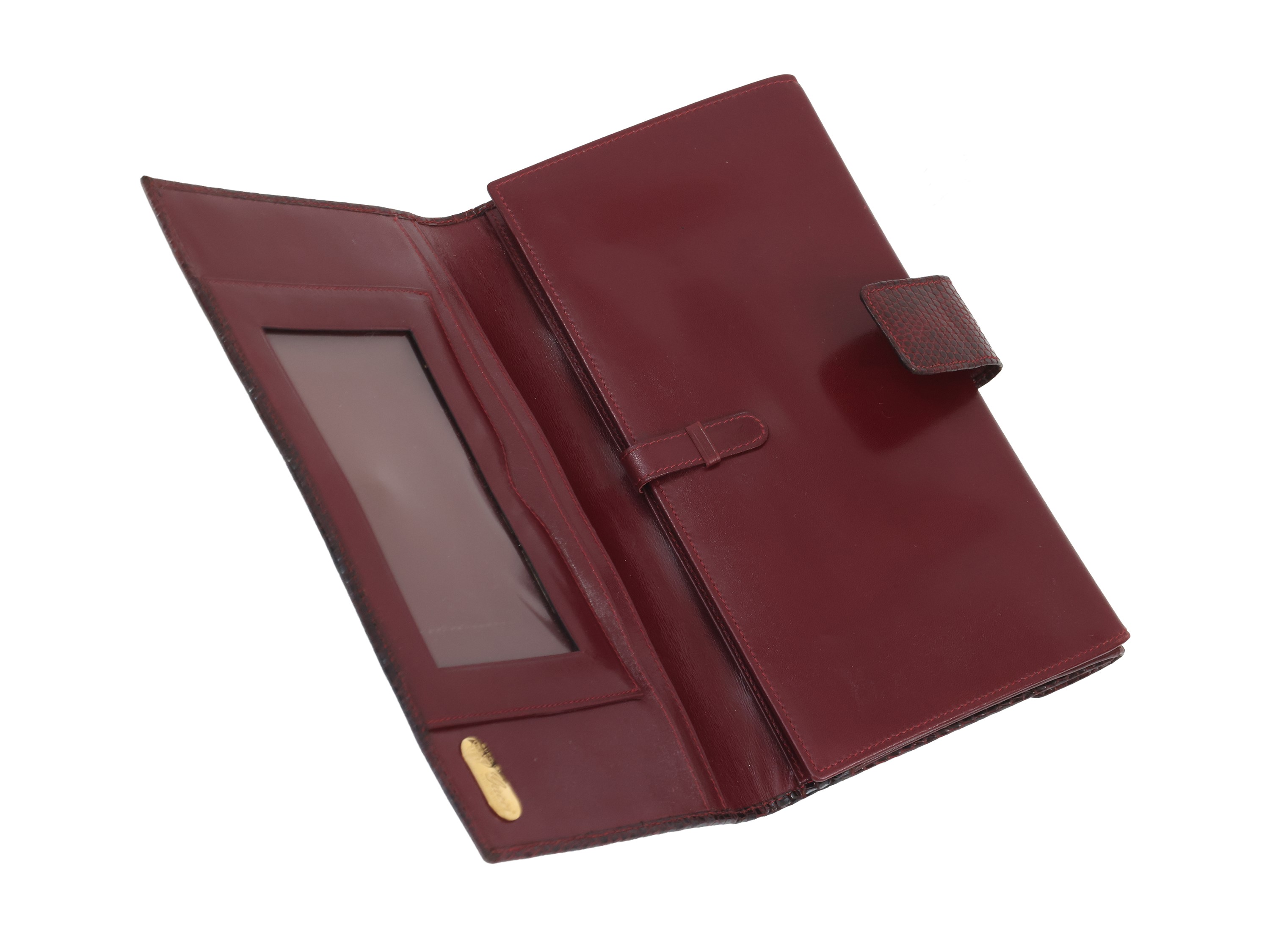 Gucci - Portafoglio in lucertola bordeaux