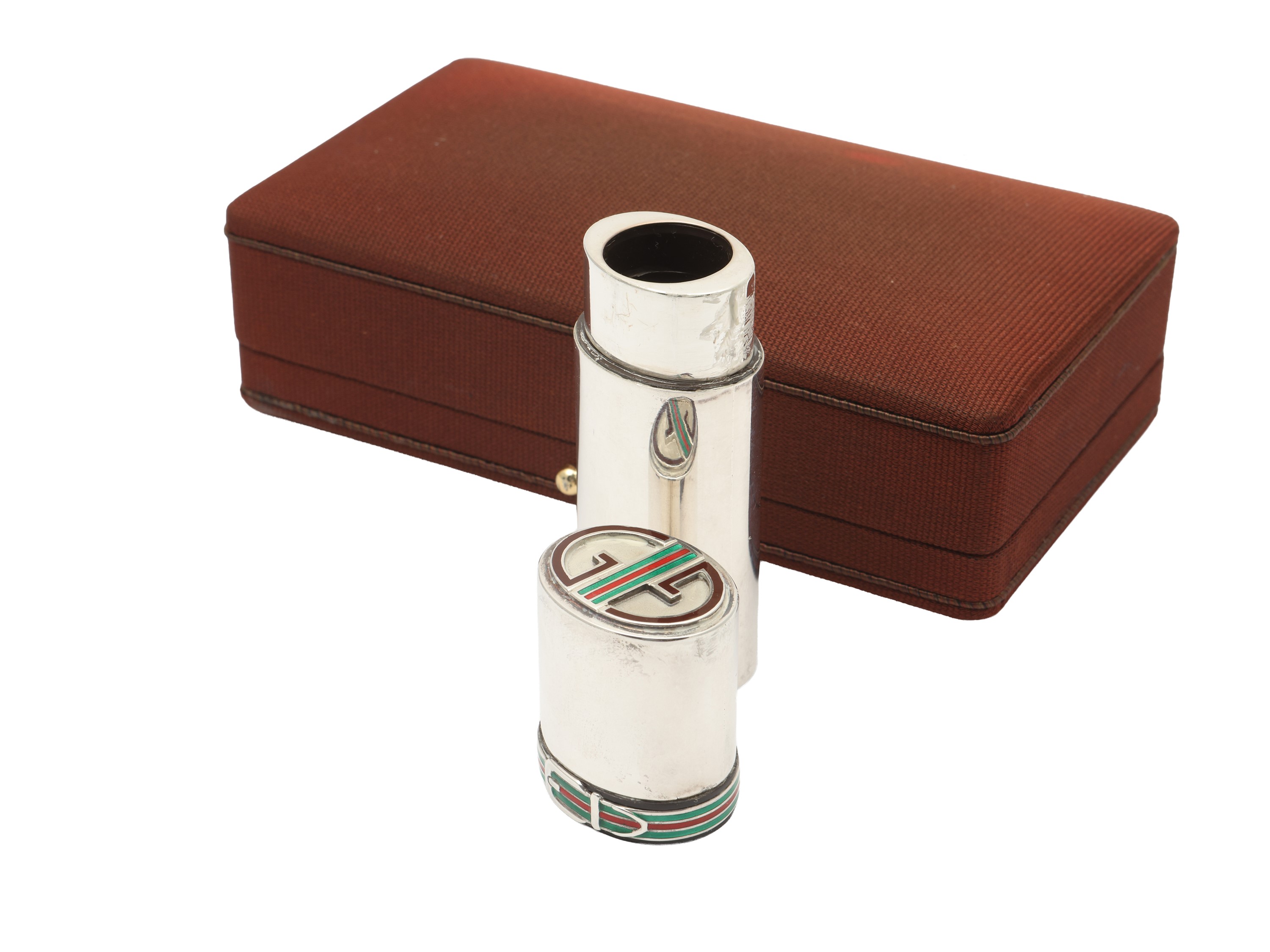 Gucci - Portaprofumo cilindrico in argento 925