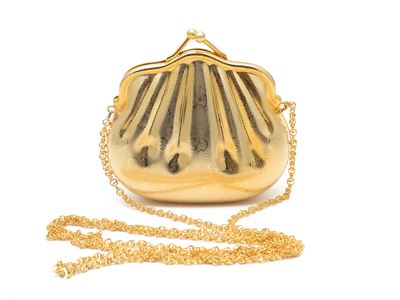 Gucci - Borsetta Minaudiere in Metallo Dorato con Loghi