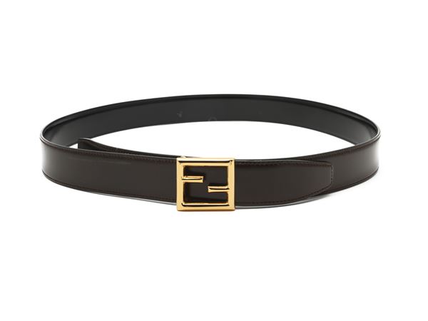 Gucci - Cintura in pelle marrone cioccolato