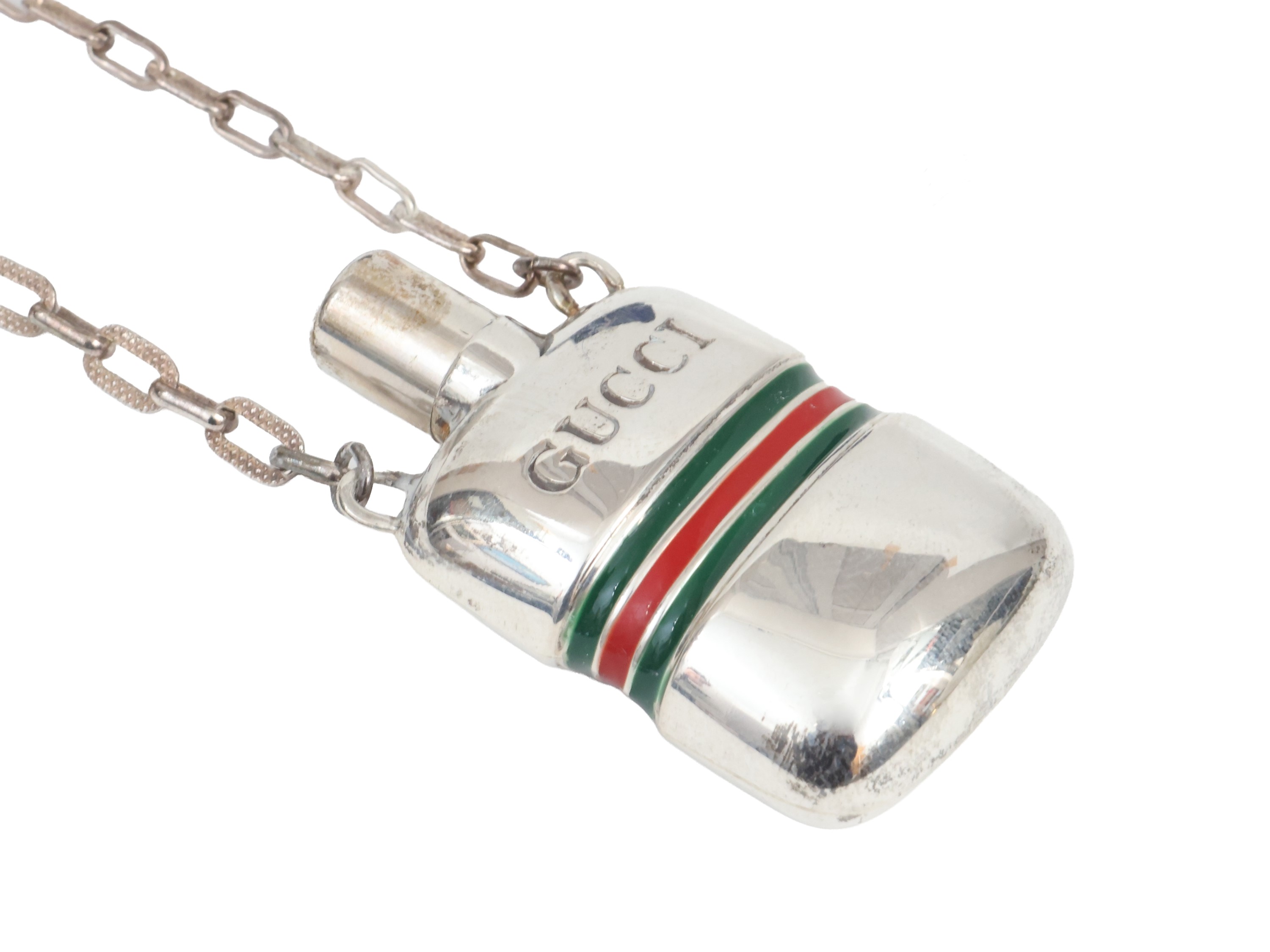 Gucci - Collana con flaconcino portaprofumo in argento 925