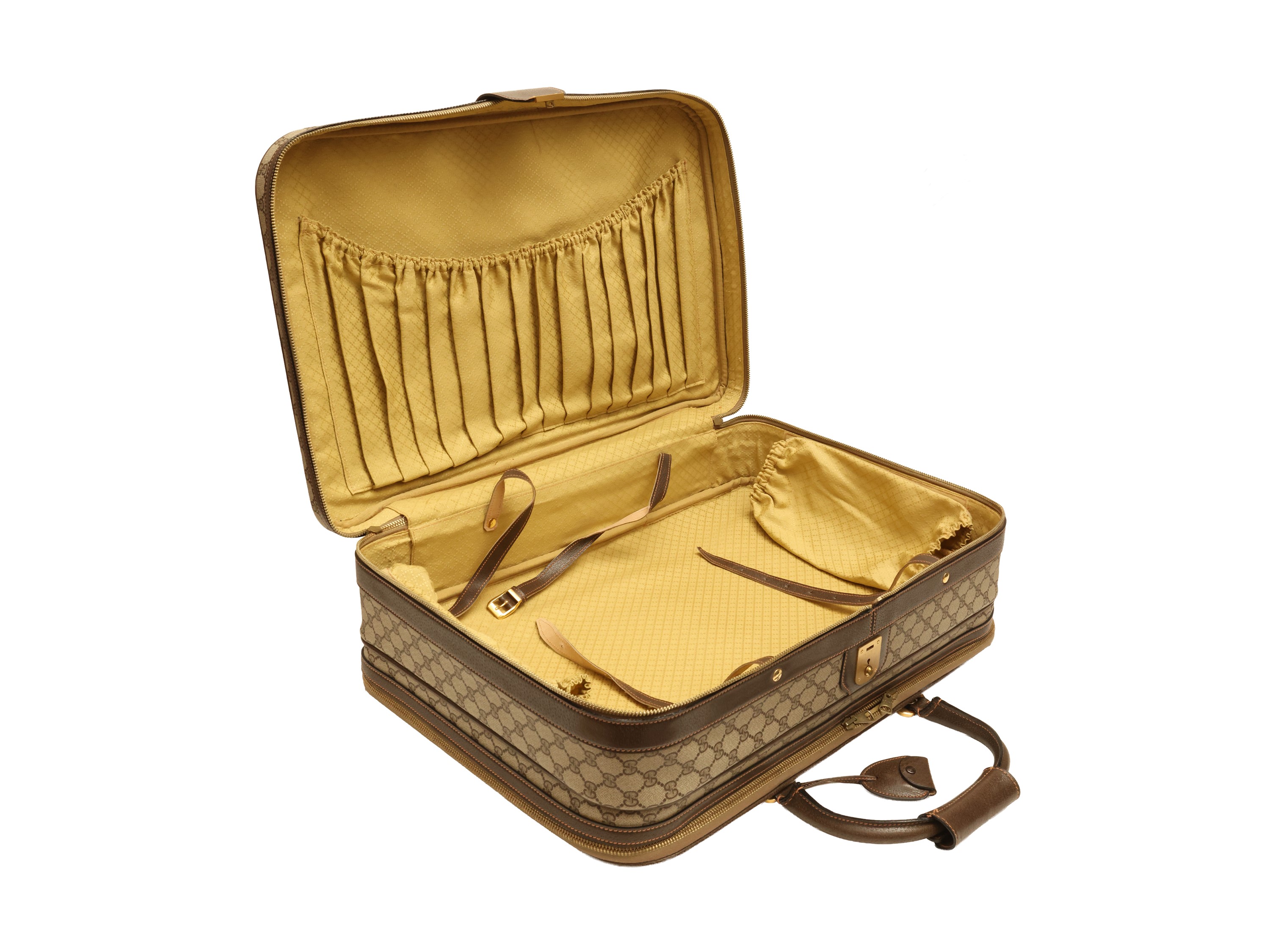 Gucci - Valigia in tessuto GG marrone