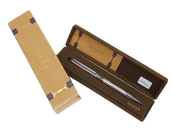 Gucci - Penna a sfera in argento 925  - Asta Guccimania - Maison Bibelot - Casa d'Aste Firenze - Milano