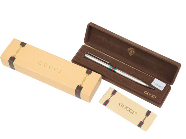 Gucci - Penna a sfera in argento 925  - Asta Guccimania - Maison Bibelot - Casa d'Aste Firenze - Milano