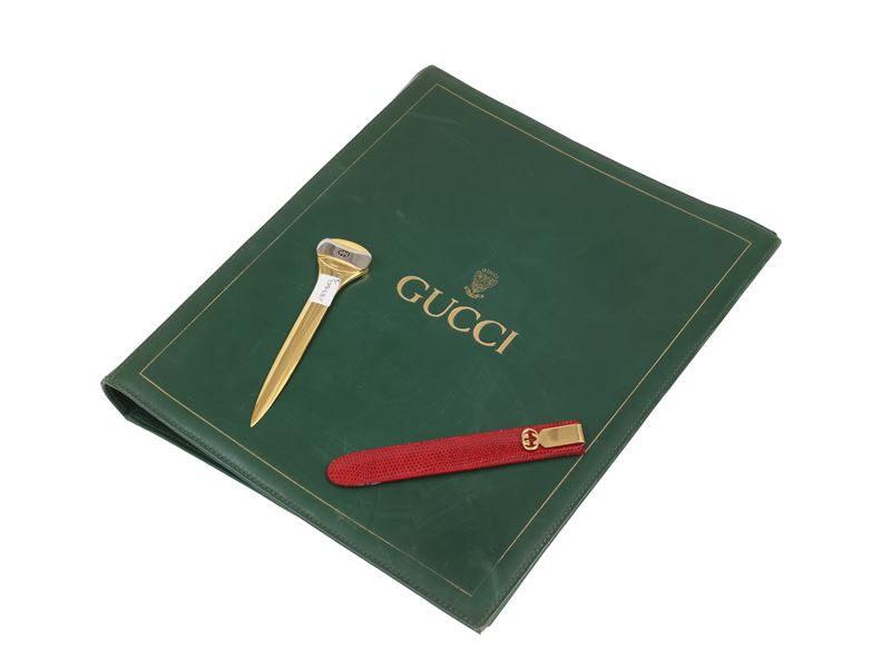 Gucci - Lotto di accessori da scrivania