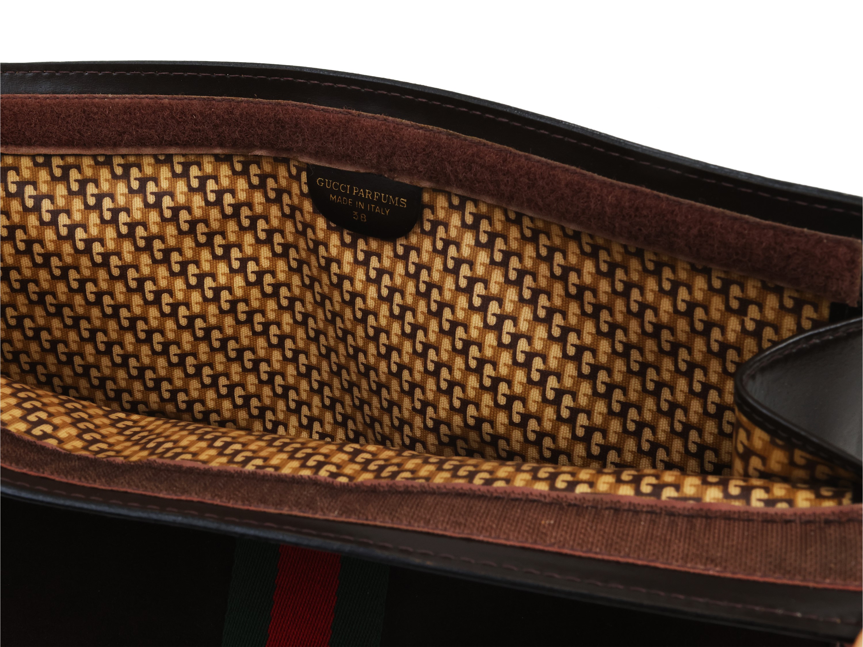 Gucci Parfums - Grande trousse in suede marrone