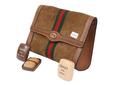 Gucci Parfums - Trousse in Suede Marrone