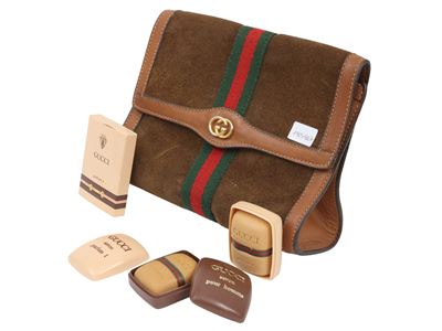 Gucci Parfums - Trousse in Suede Marrone
